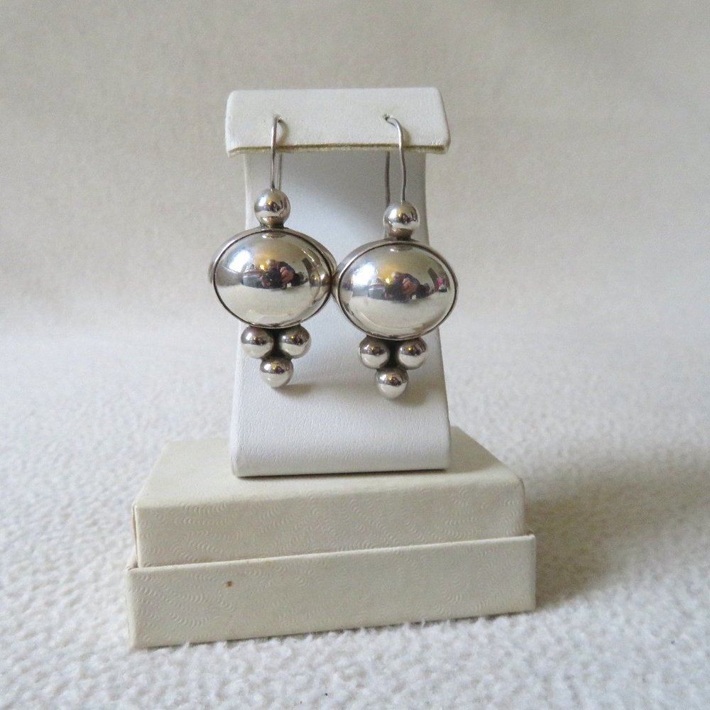 Bold Dome Sterling Silver Earrings